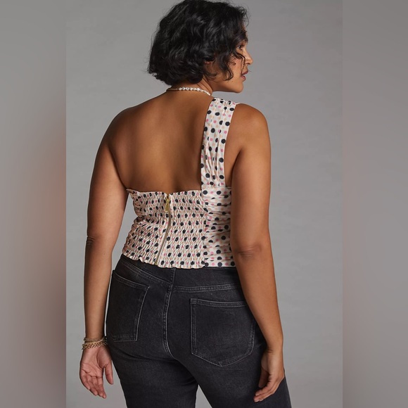 Anthropologie Maeve Bow-Tie One Shoulder Tank Top - Picture 3 of 10